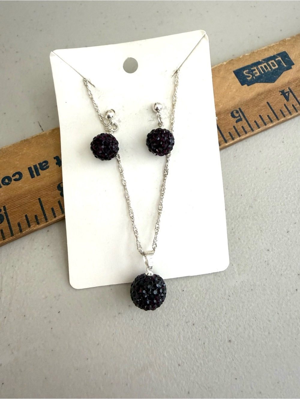 925 Sterling Silver Necklace And Earrings Set
